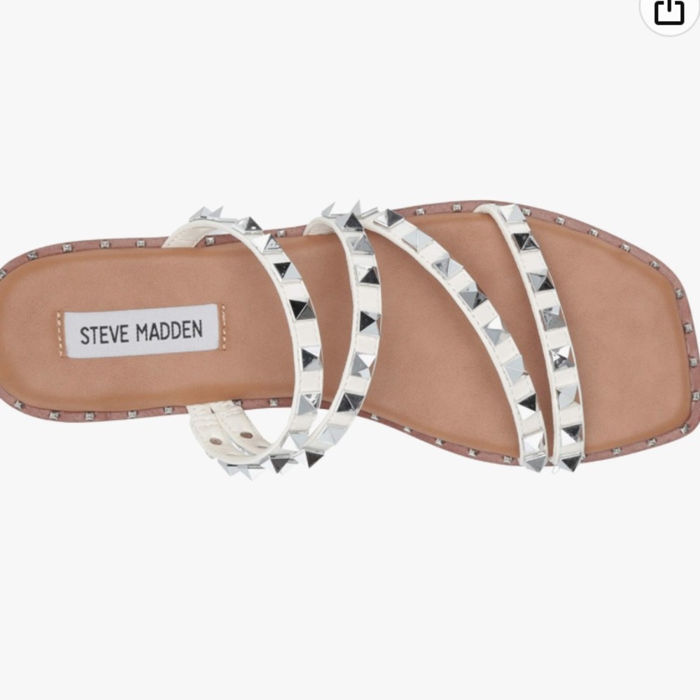 White Steve Madden Skyler Sandals